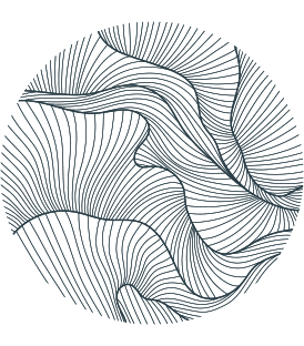 elegantes florales, kreisförmiges Linien-Ornament